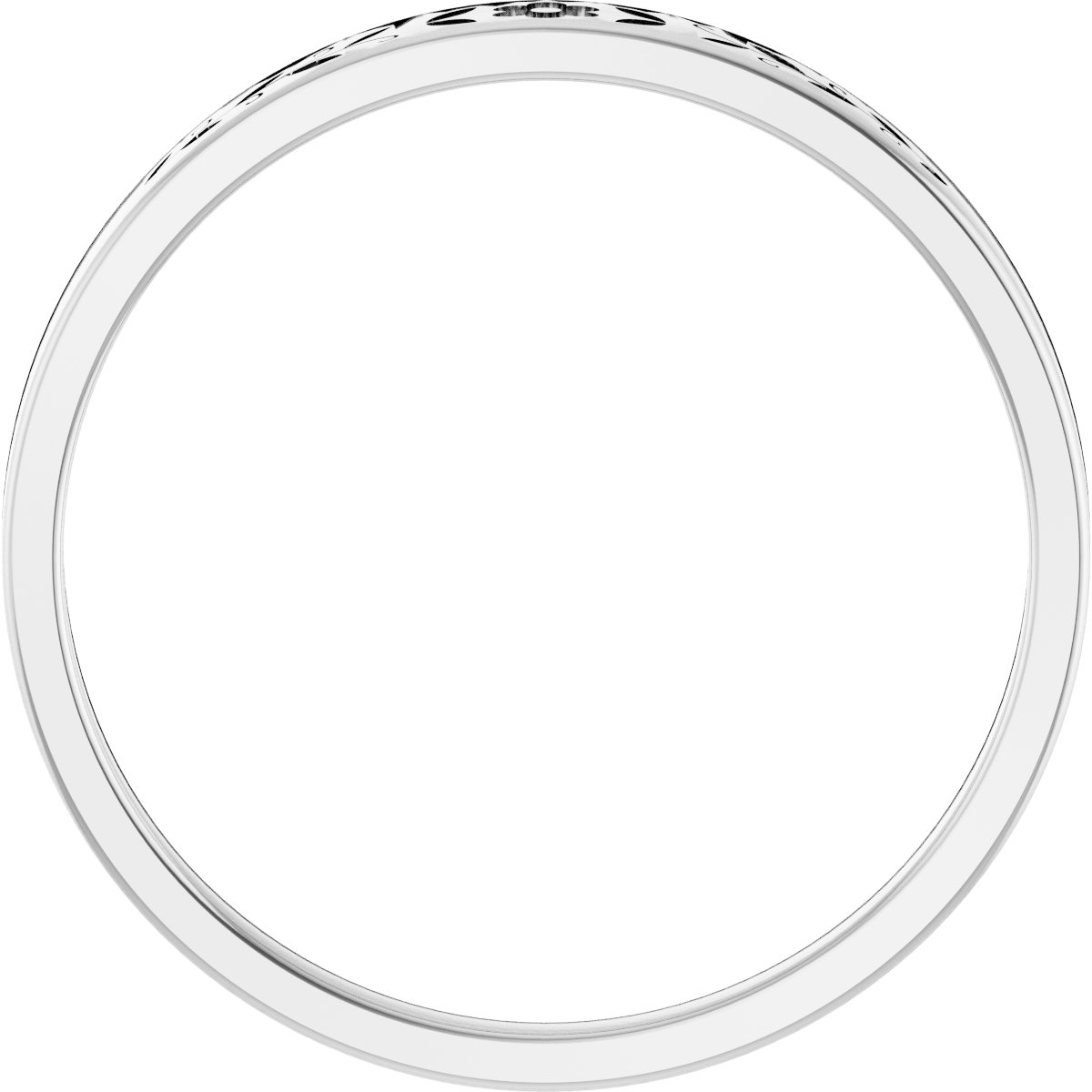 Platinum Floral Stackable Ring Size 7.5