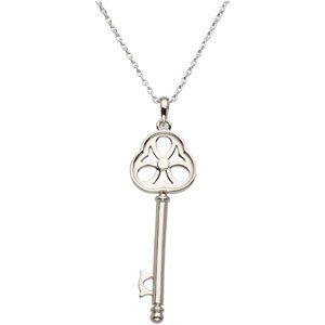 Sterling Silver Key Pendant   