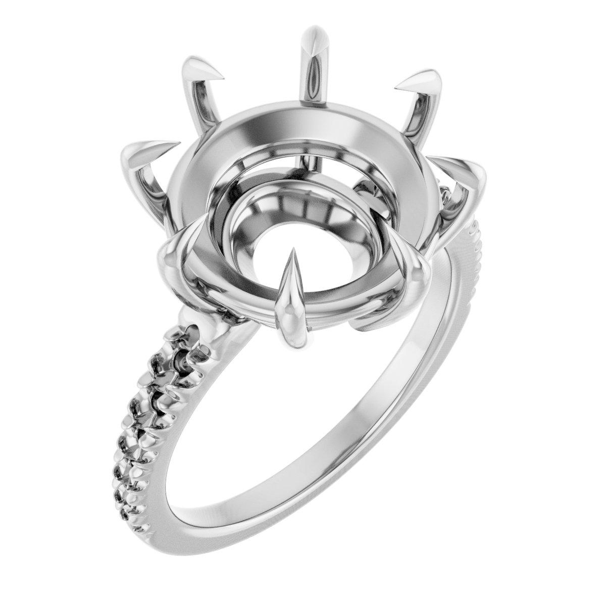 Claw-Prong Accented Ring