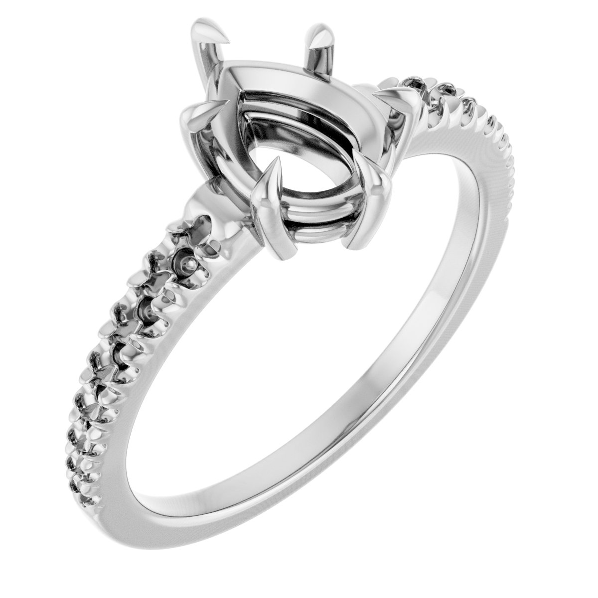 Claw-Prong Accented Ring