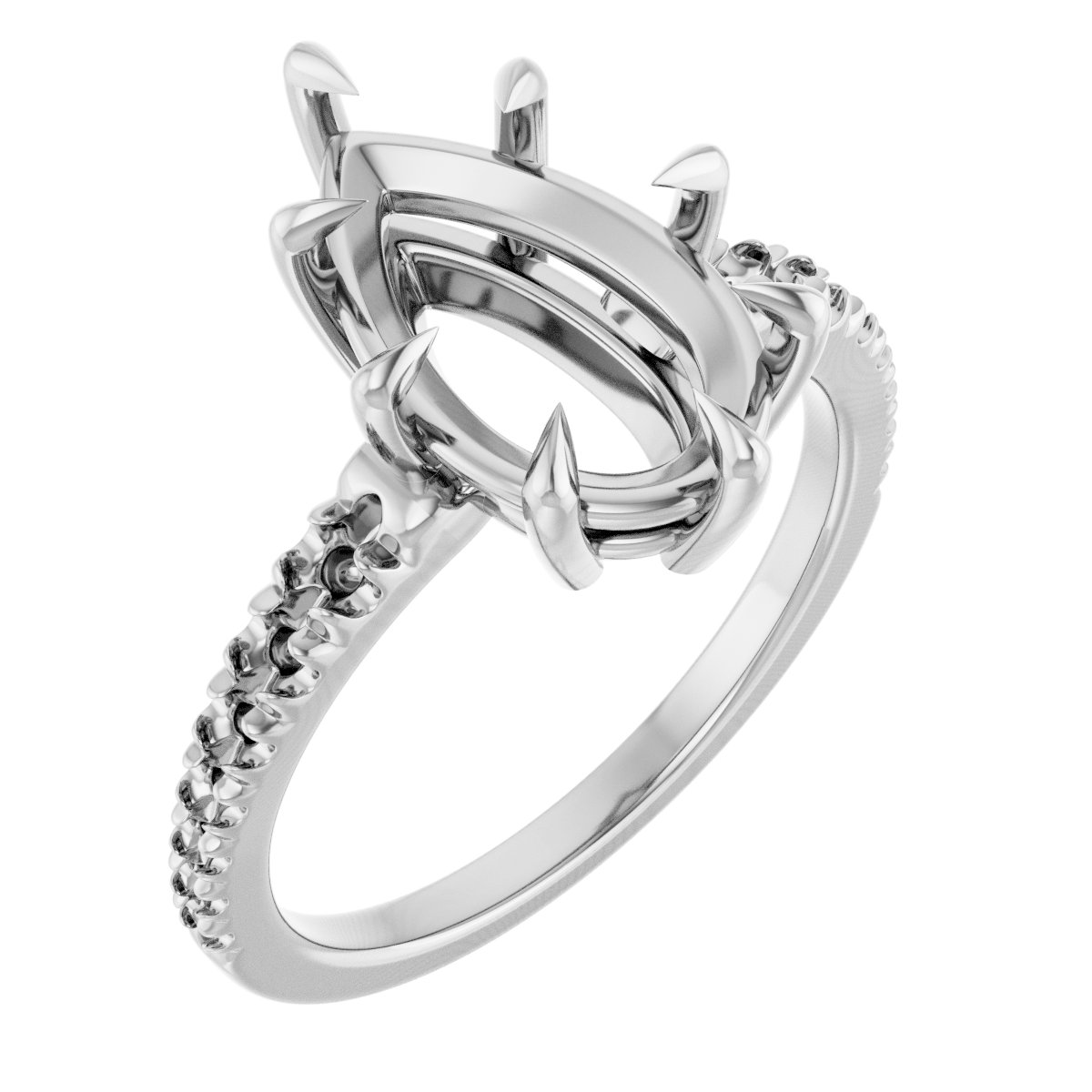 Claw-Prong Accented Ring