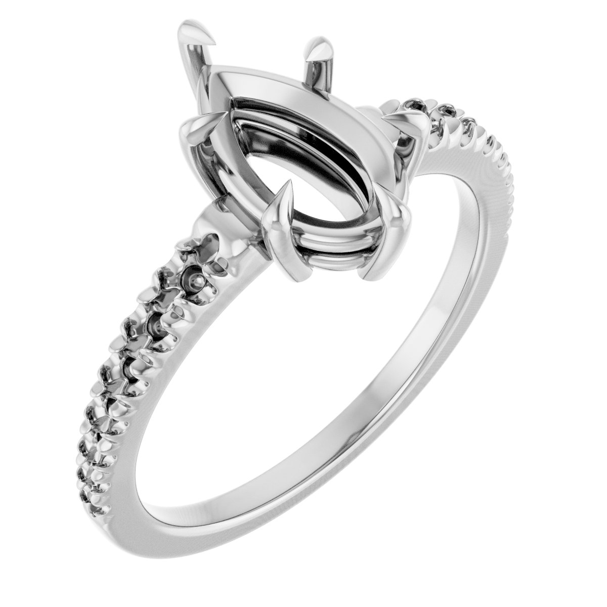 Claw-Prong Accented Ring