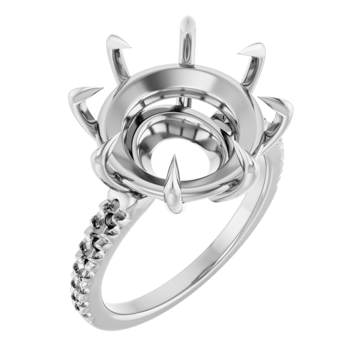 Claw-Prong Accented Ring