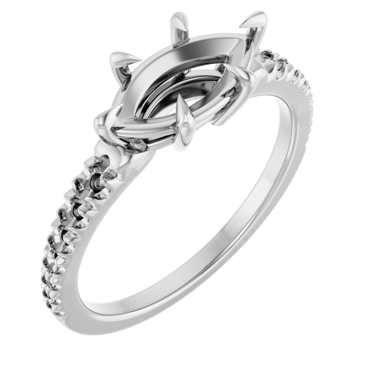 Claw-Prong Accented Ring