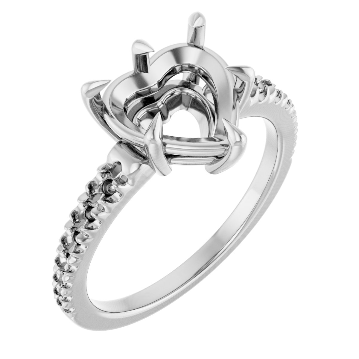 Claw-Prong Accented Ring