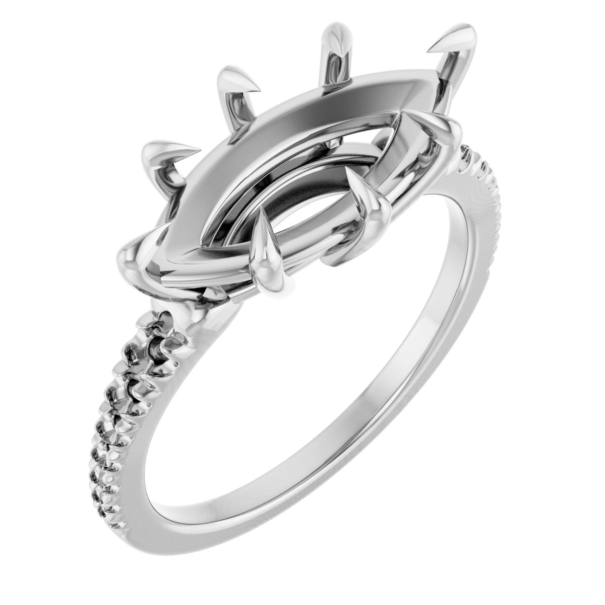 Claw-Prong Accented Ring
