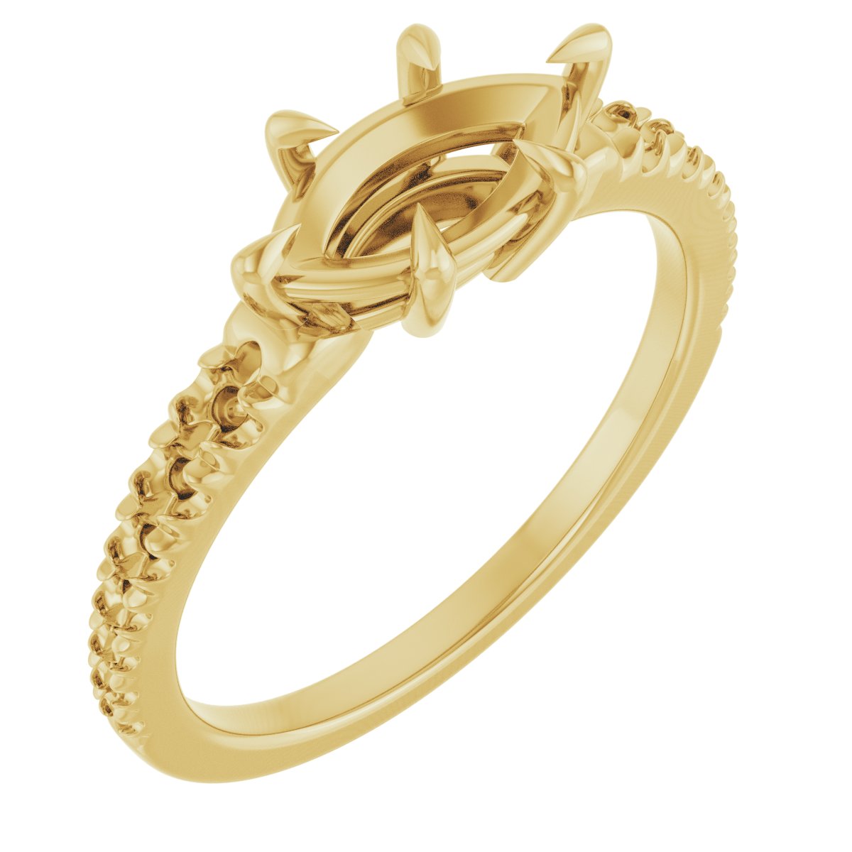 Claw-Prong Accented Ring