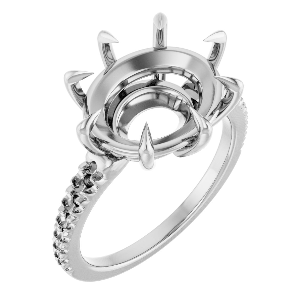 Claw-Prong Accented Ring
