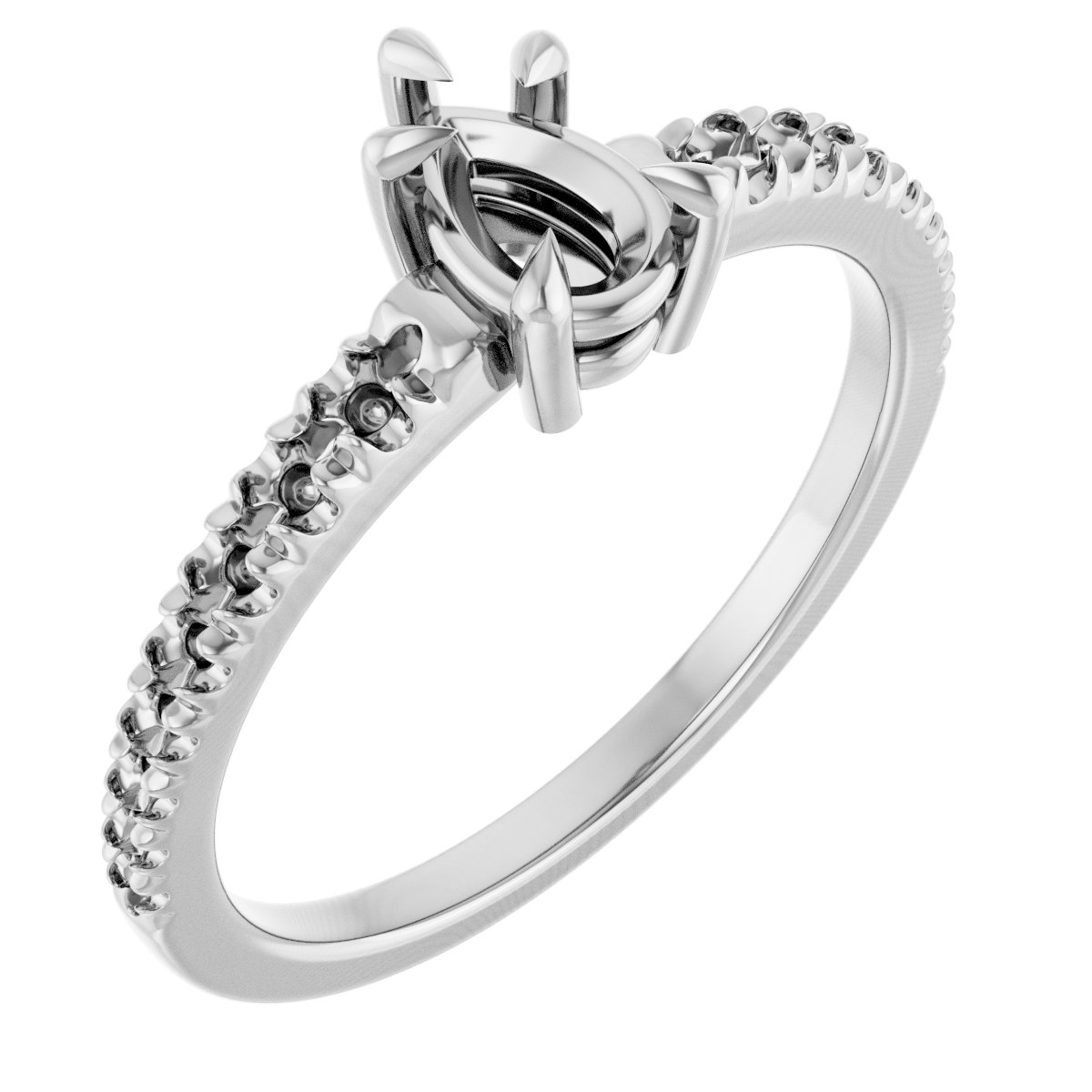 Claw-Prong Accented Ring