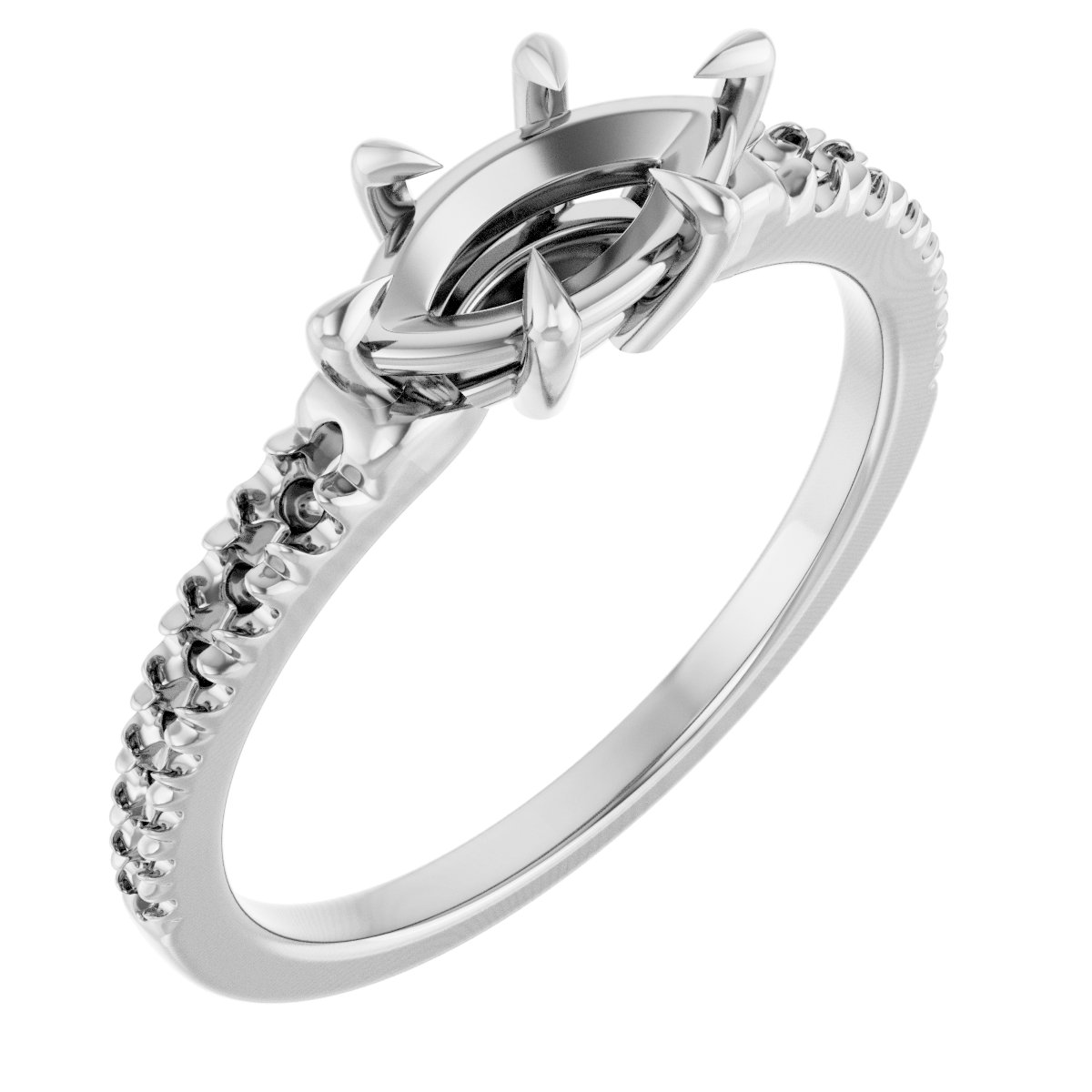 Claw-Prong Accented Ring