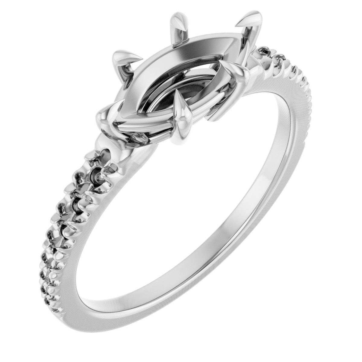 Claw-Prong Accented Ring