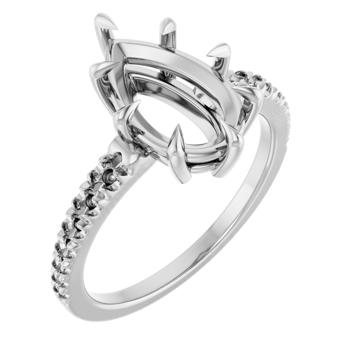 Claw-Prong Accented Ring