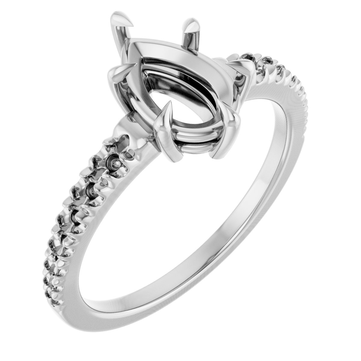 Claw-Prong Accented Ring