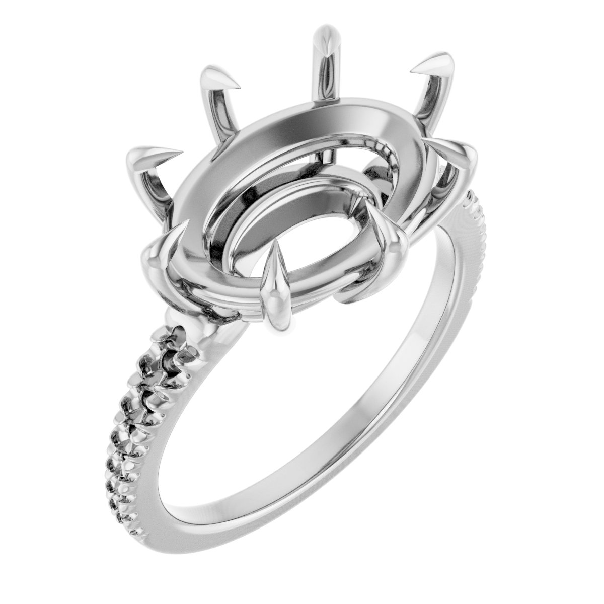 Claw-Prong Accented Ring