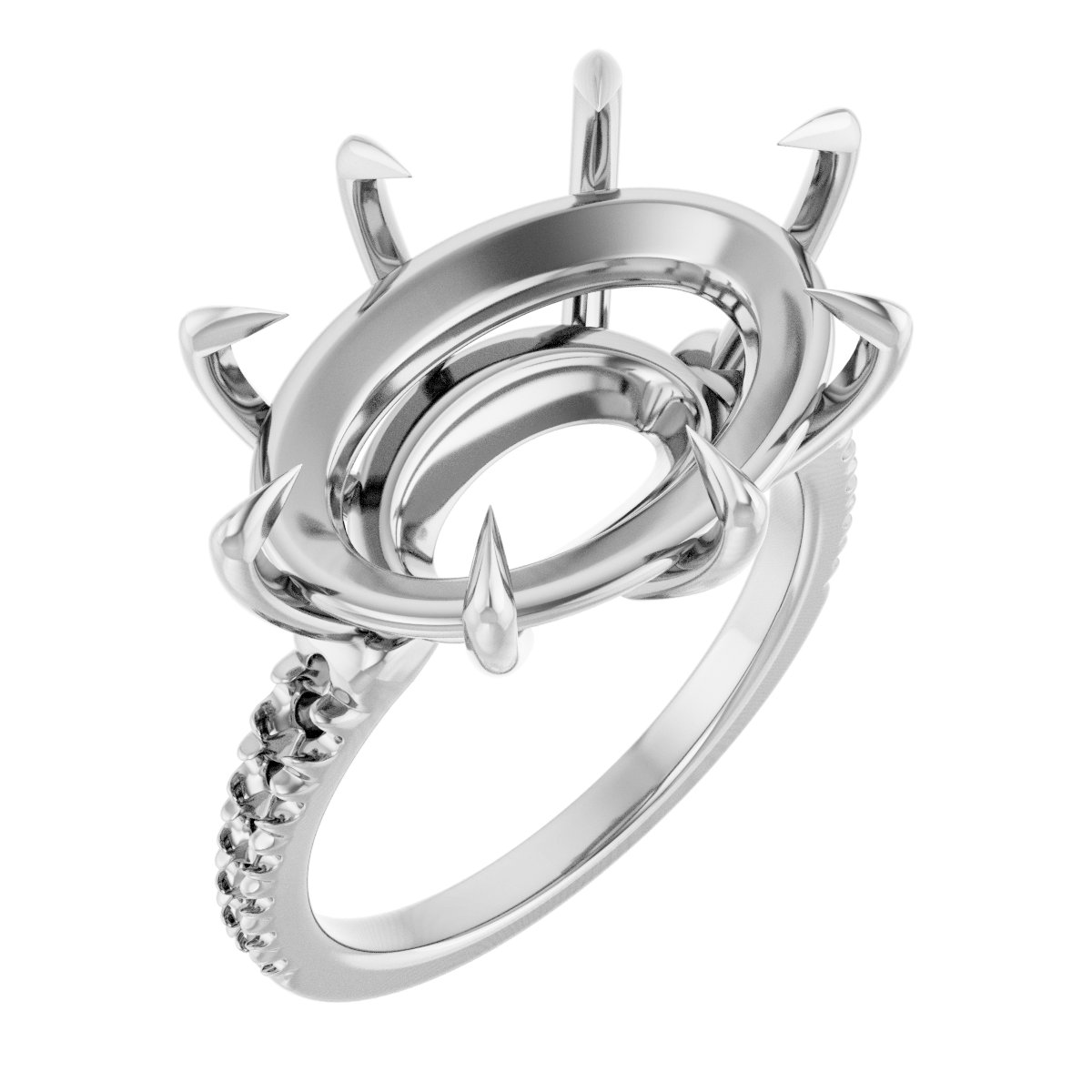 Claw-Prong Accented Ring