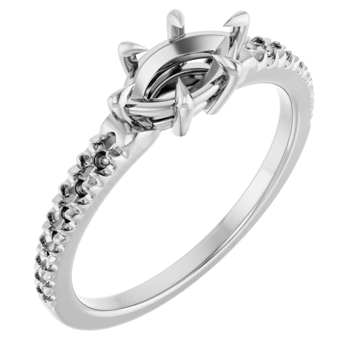 Claw-Prong Accented Ring
