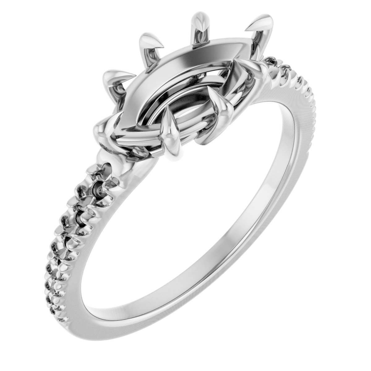 Claw-Prong Accented Ring