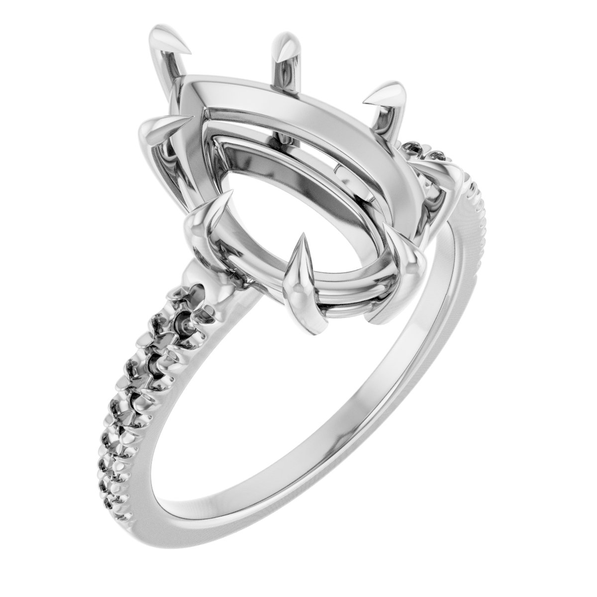 Claw-Prong Accented Ring