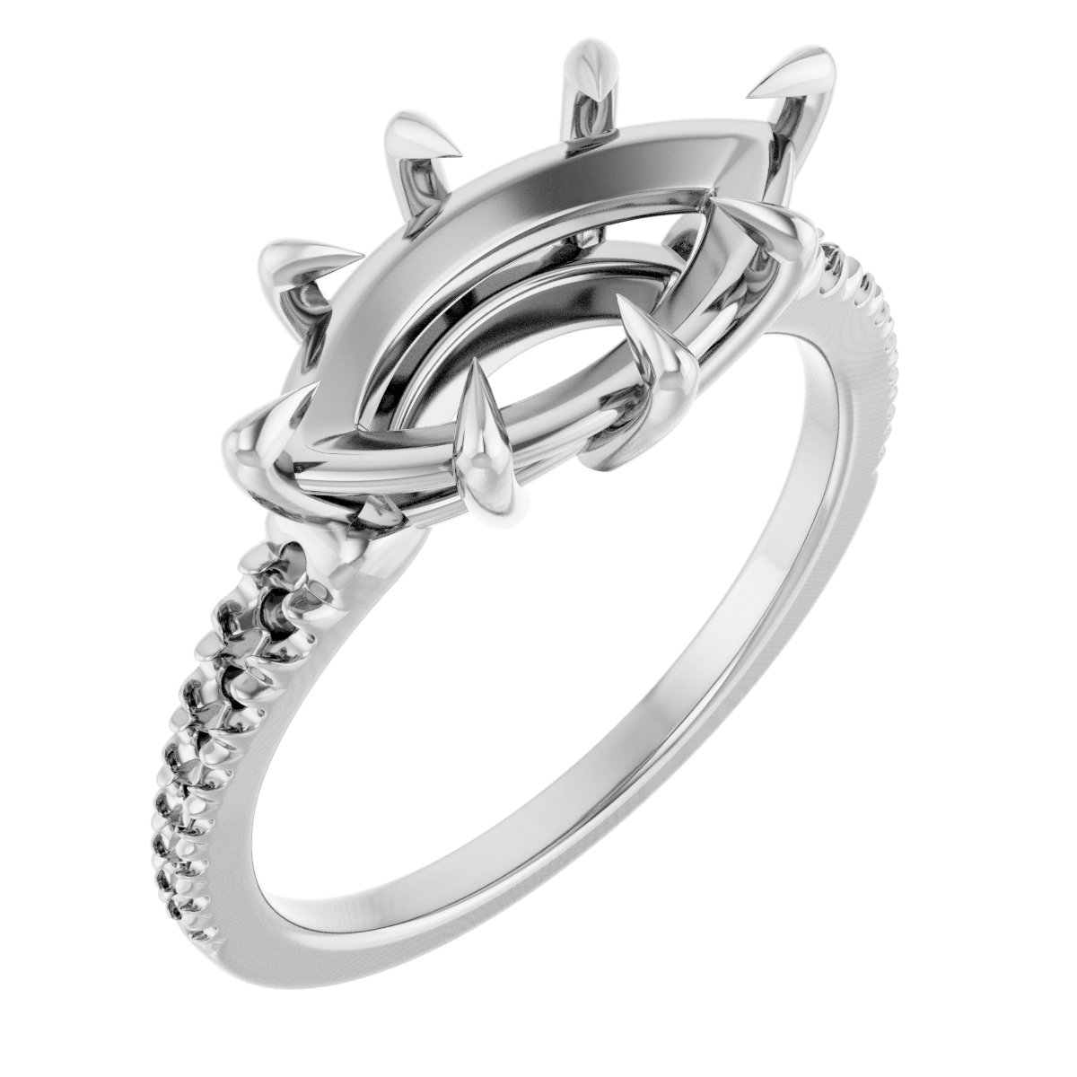 Claw-Prong Accented Ring