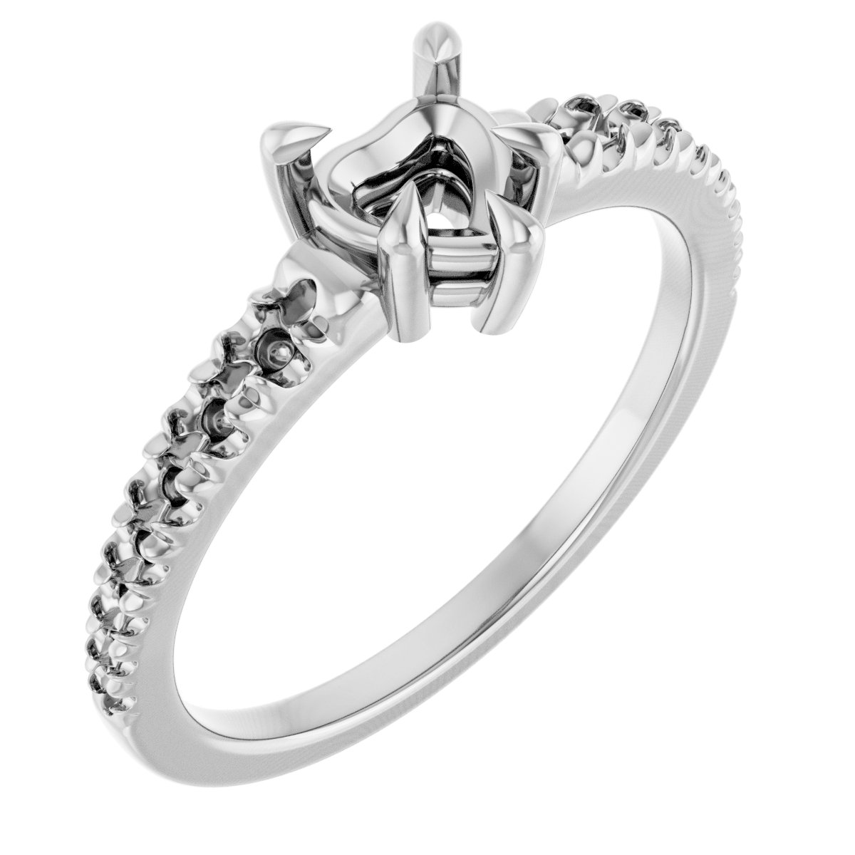 Claw-Prong Accented Ring