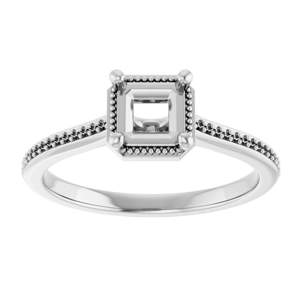 127509 / Accented Shank / Engagement Ring / Semi-Set / 14K Yellow Gold / Oval / 13 X 11 Mm / Polished / Engagement Ring Mounting / G-H I1 view 3