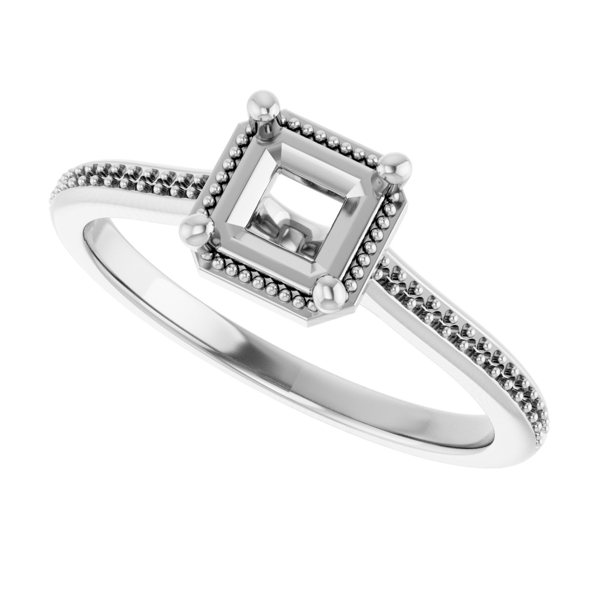127509 / Accented Shank / Engagement Ring / Semi-Set / 14K Yellow Gold / Oval / 13 X 11 Mm / Polished / Engagement Ring Mounting / G-H I1 view 5