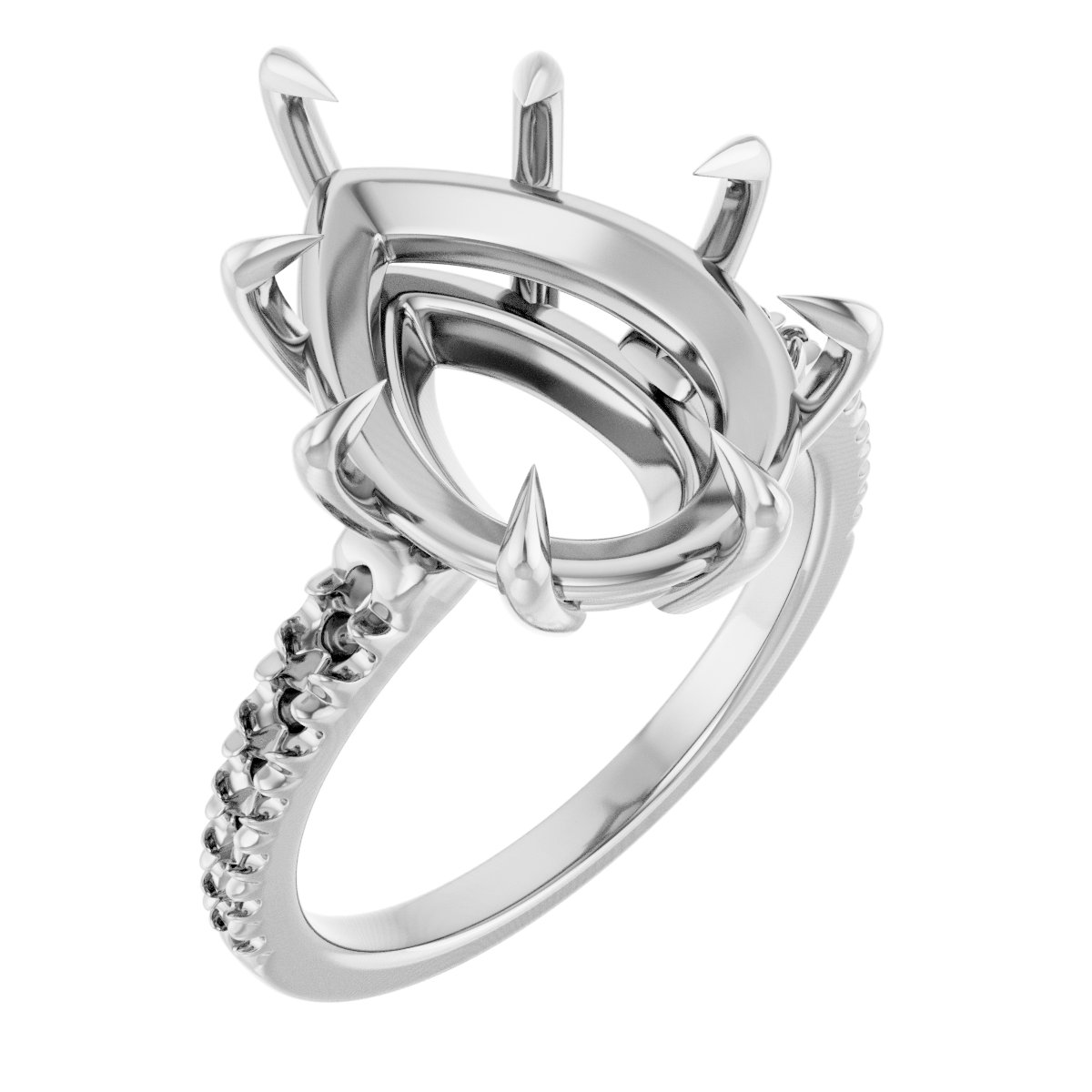 Claw-Prong Accented Ring