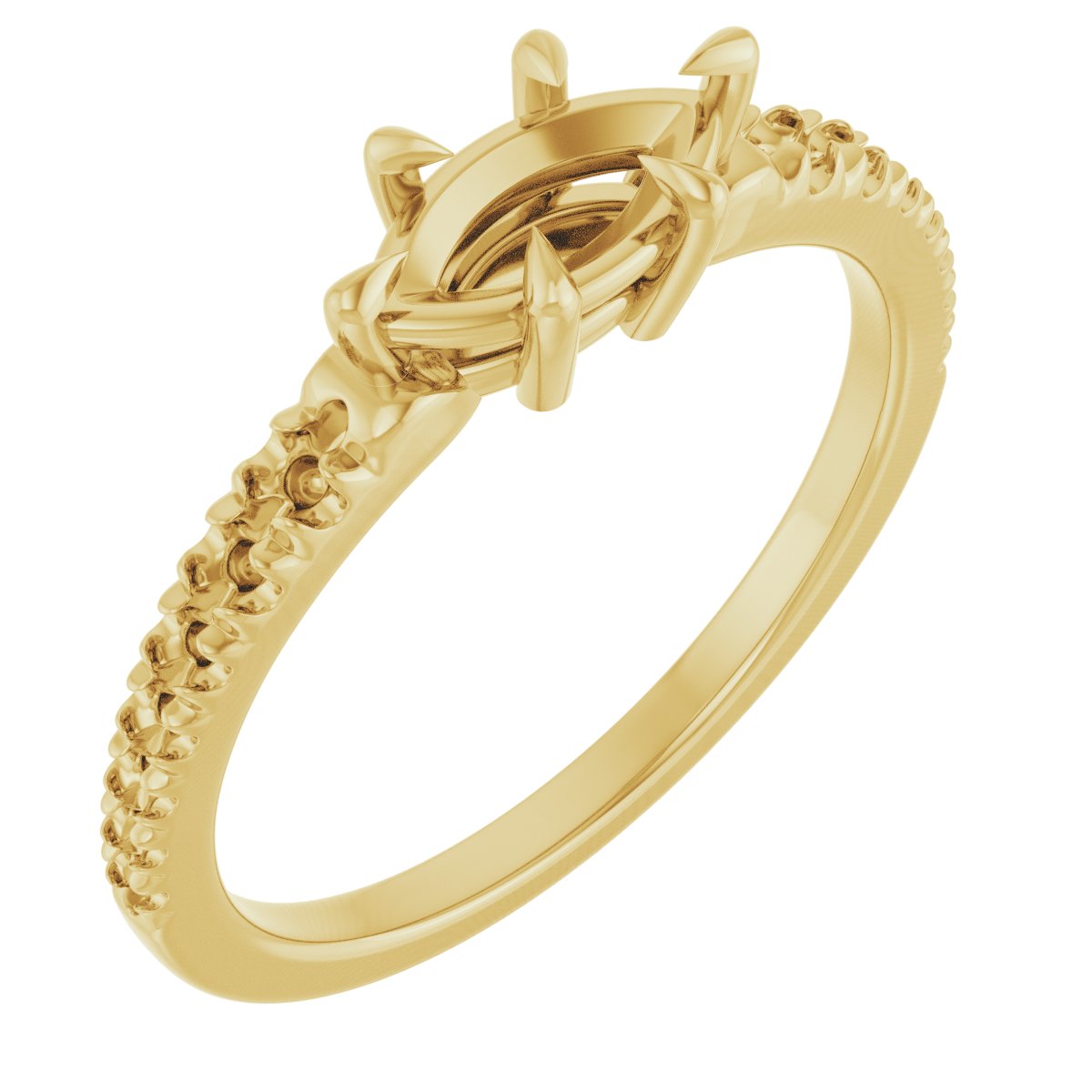 Claw-Prong Accented Ring