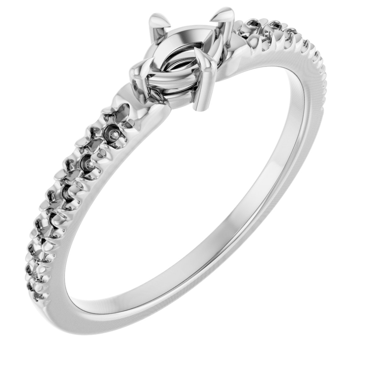 Claw-Prong Accented Ring