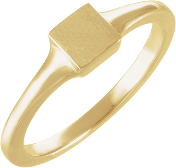 Engravable Square Signet Ring