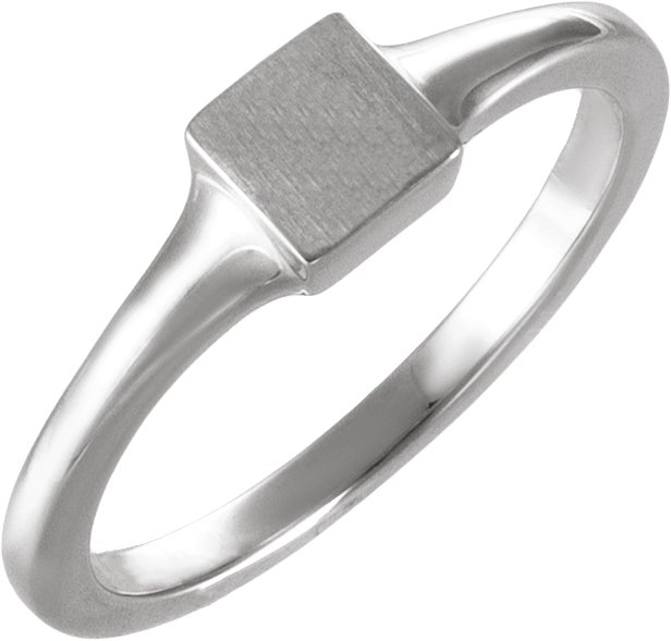 Engravable Square Signet Ring
