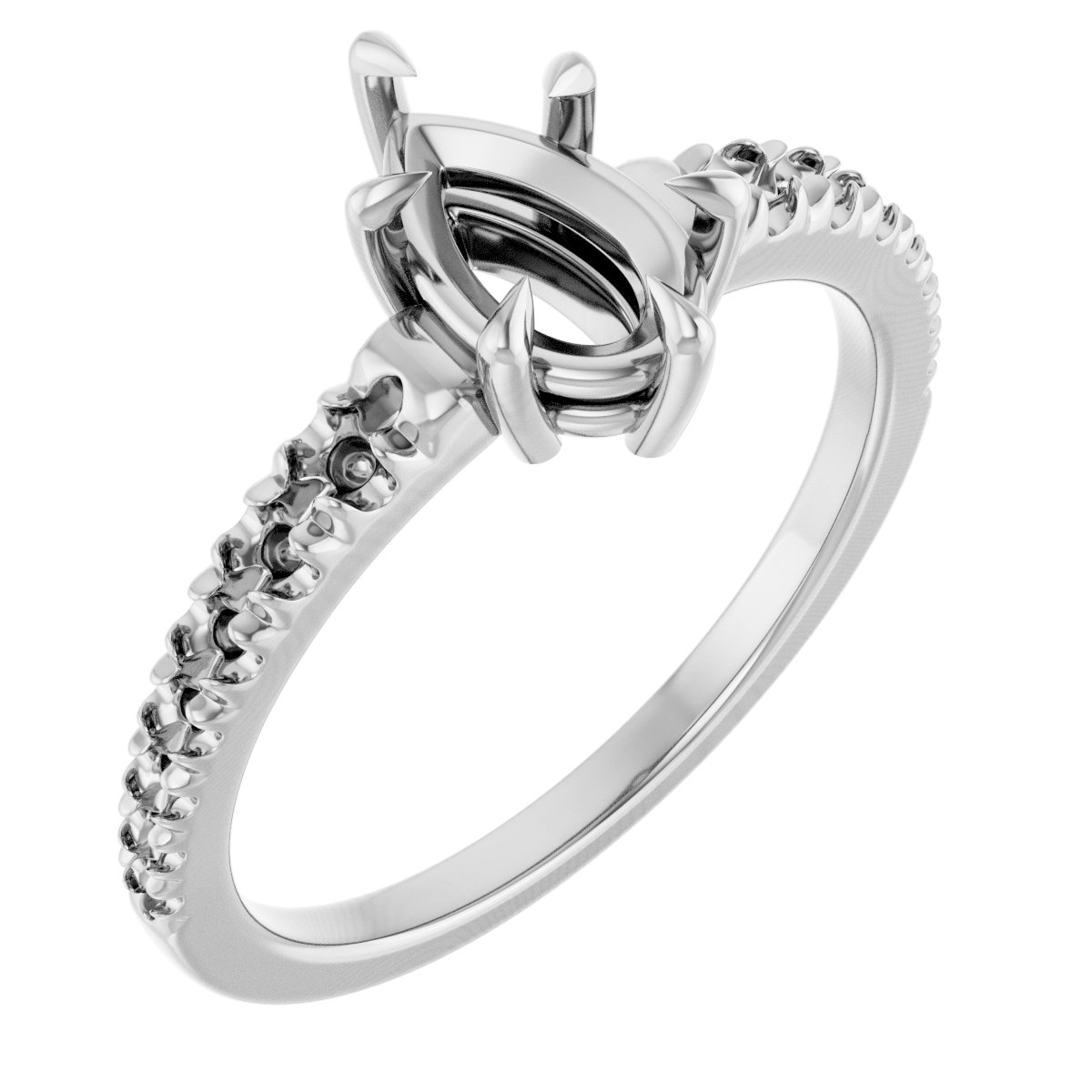 Claw-Prong Accented Ring