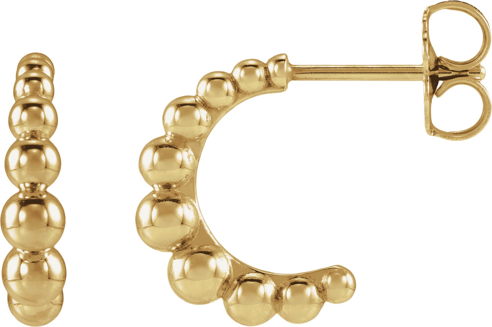 Graduated Bead Hoop Earrings
