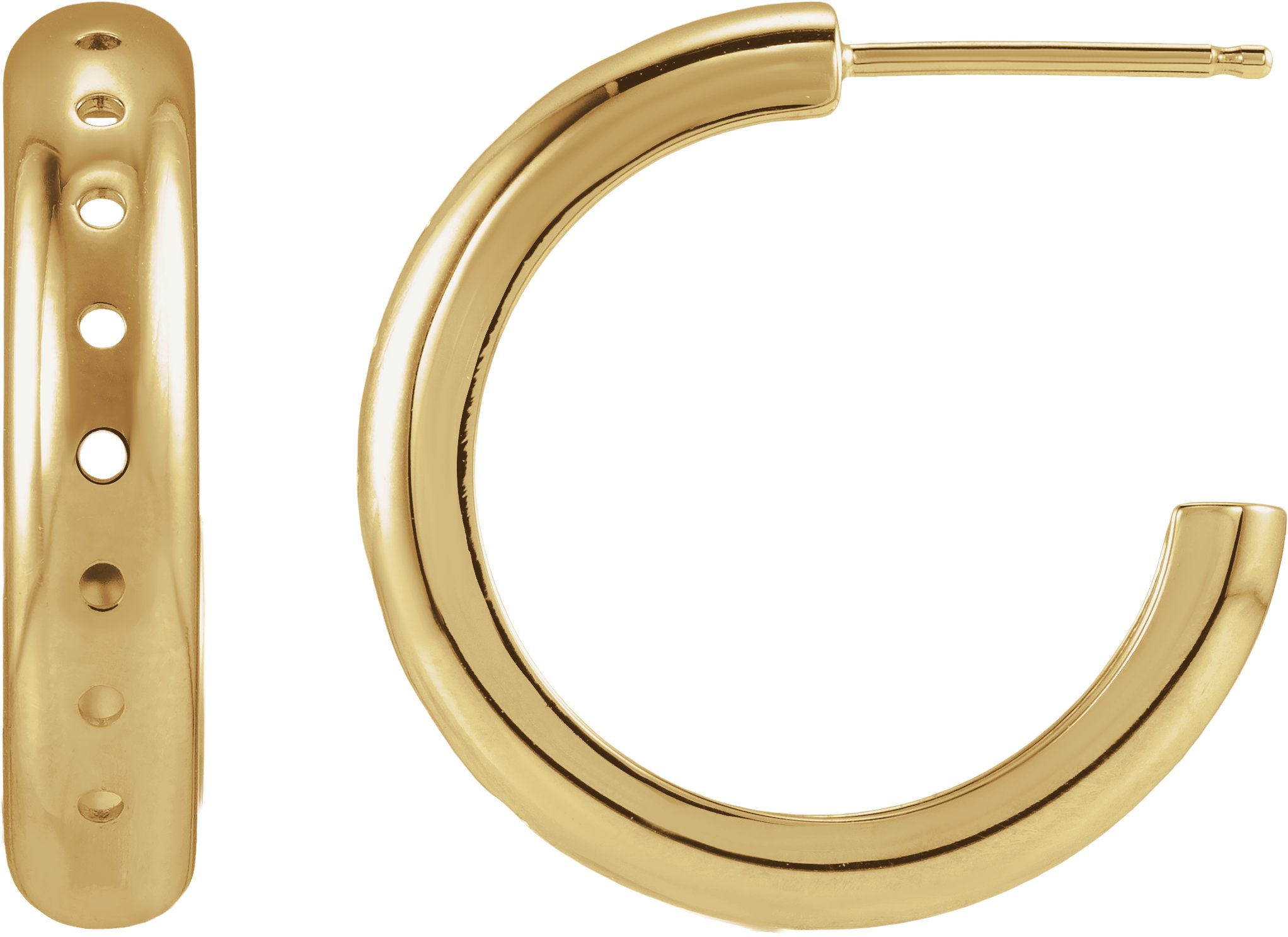 Accented Lightweight Hoop Earrings