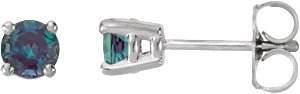 Round 4-Prong Stud Earrings