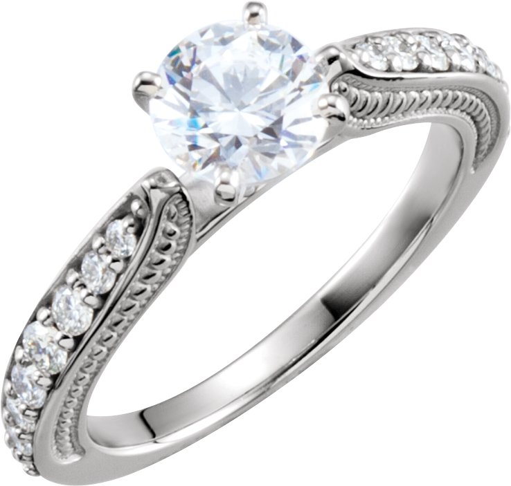 10K Rose Sculptural Eternity Band Mounting