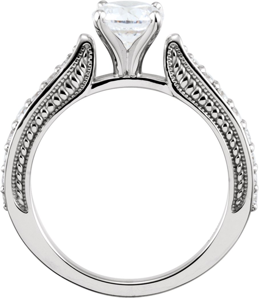 10K Rose Sculptural Eternity Band Mounting