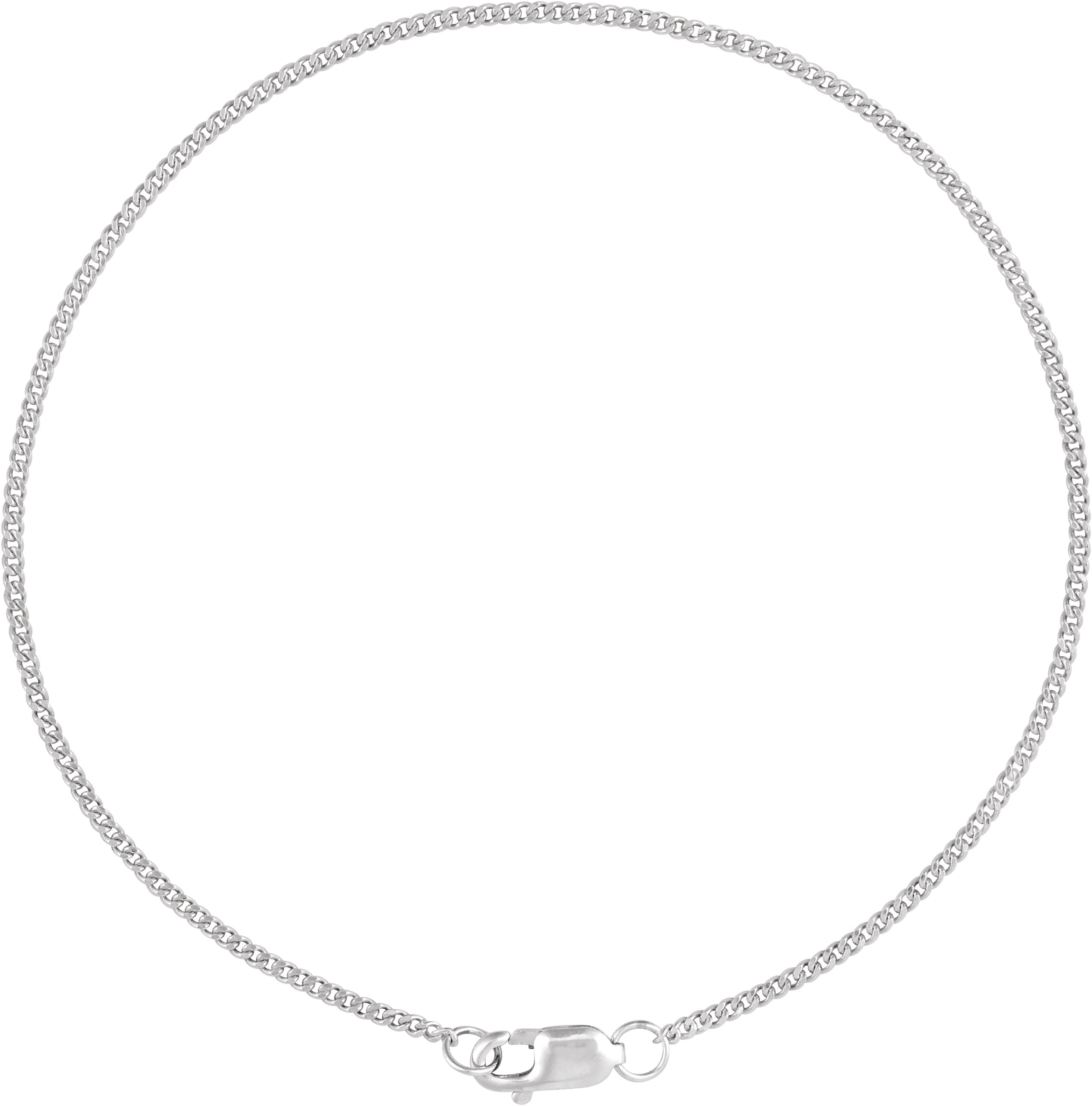 Sterling Silver 1.15 mm Diamond-Cut Curb 7 Chain