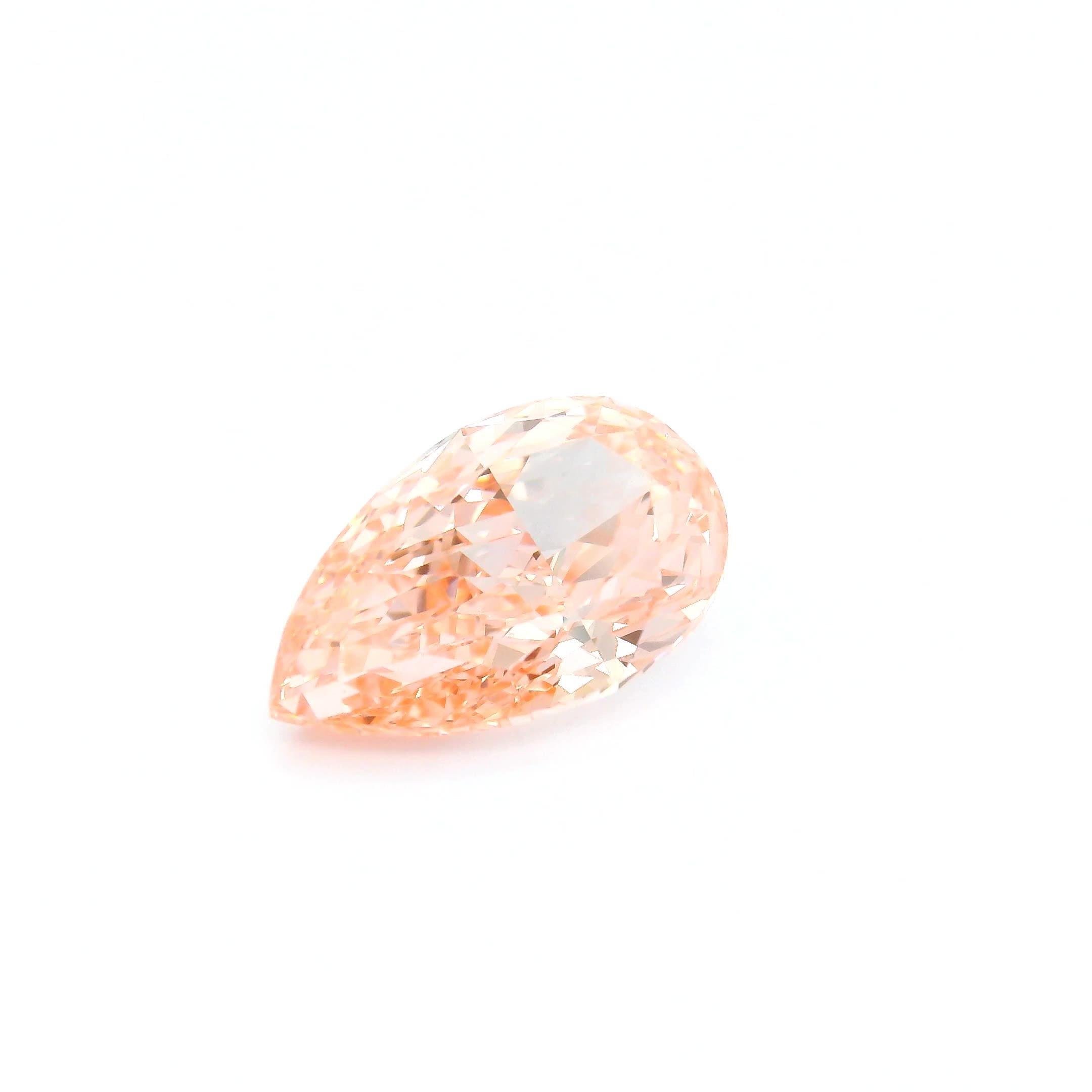 PEAR 3.33ct Fancy Vivid Pink VVS2