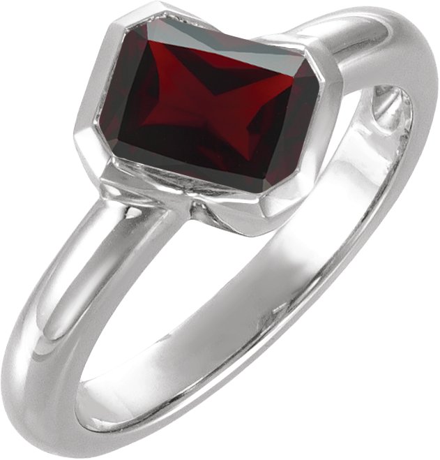 Half Bezel Assymetric Solitaire Ring