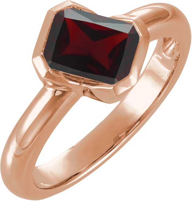 Half Bezel Asymmetric Solitaire Ring