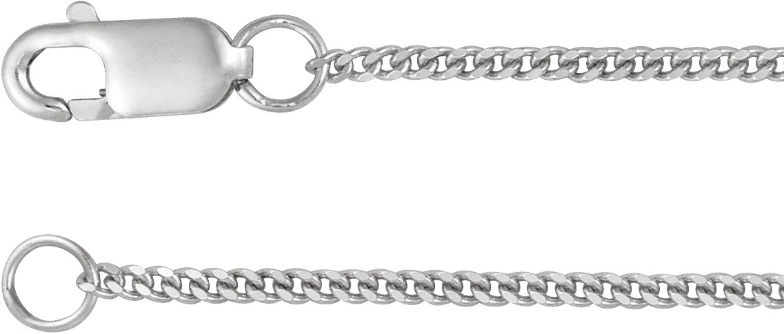 Sterling Silver 1.15 mm Diamond-Cut Curb 7" Chain
