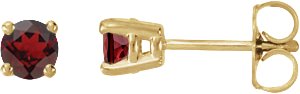 Round 4-Prong Stud Earrings