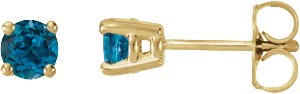 Round 4-Prong Stud Earrings