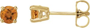 Round 4-Prong Stud Earrings
