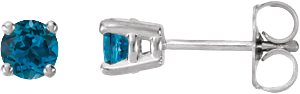 Round 4-Prong Stud Earrings