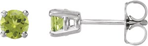 Round 4-Prong Stud Earrings