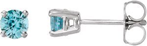 Round 4-Prong Stud Earrings