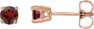Round 4-Prong Stud Earrings