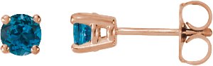 Round 4-Prong Stud Earrings